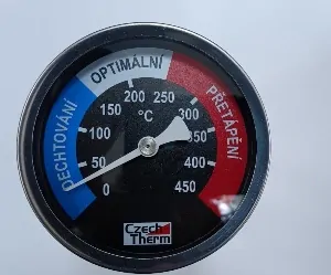 Teploměr spalin pro horizontální jímku průměr 100mm