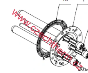 Víko příruby ND + těsnění D240 3x350mm+290mm TPK 210.1-12/ 6kW		