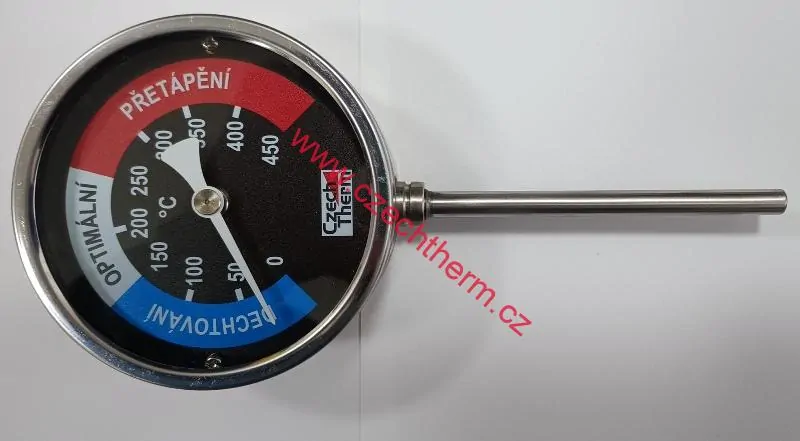 Teploměr spalin pro horizontální jímku průměr 100mm