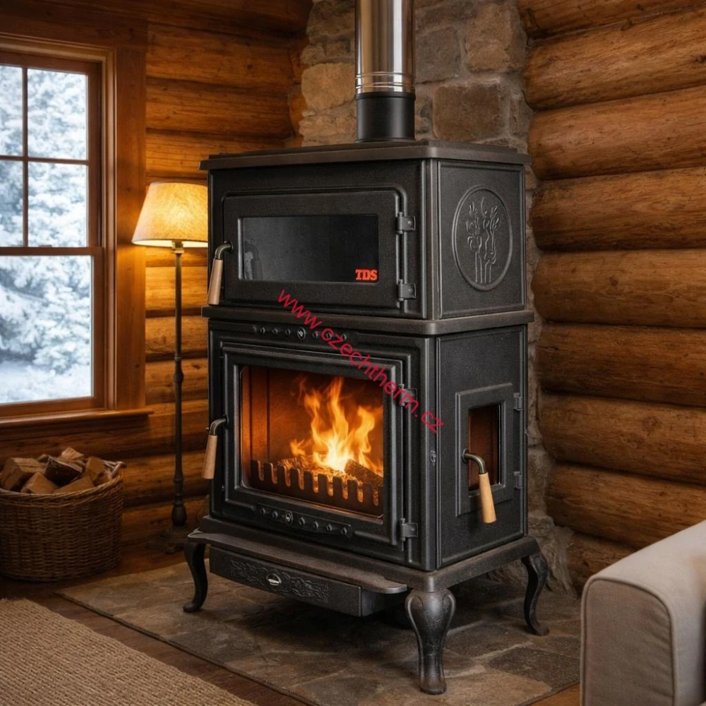 MIONA STANDART NBP 15 2026 i boční přikládání -odkouření 150mmm, nebo 130mm - varianta  bočního prosklení